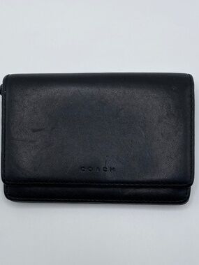 Small Black Leather Coach Wallet